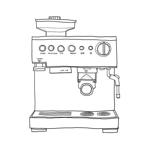 Machine à café dessin à la main illustration d'art — Photo