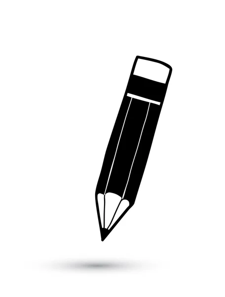 Sárga ceruza kézzel rajzolt illusztráció — Stock Fotó