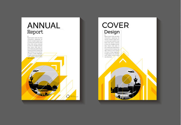 yellow abstract cover background modern design modern book cover Brochure cover  template,annual report, magazine and flyer layout Vector a4