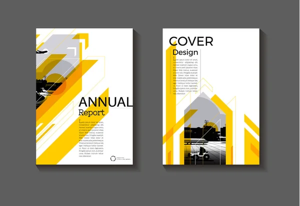 Capa Amarelo Folheto Fundo Abstrato Moderno Design Moderno Capa Livro — Vetor de Stock