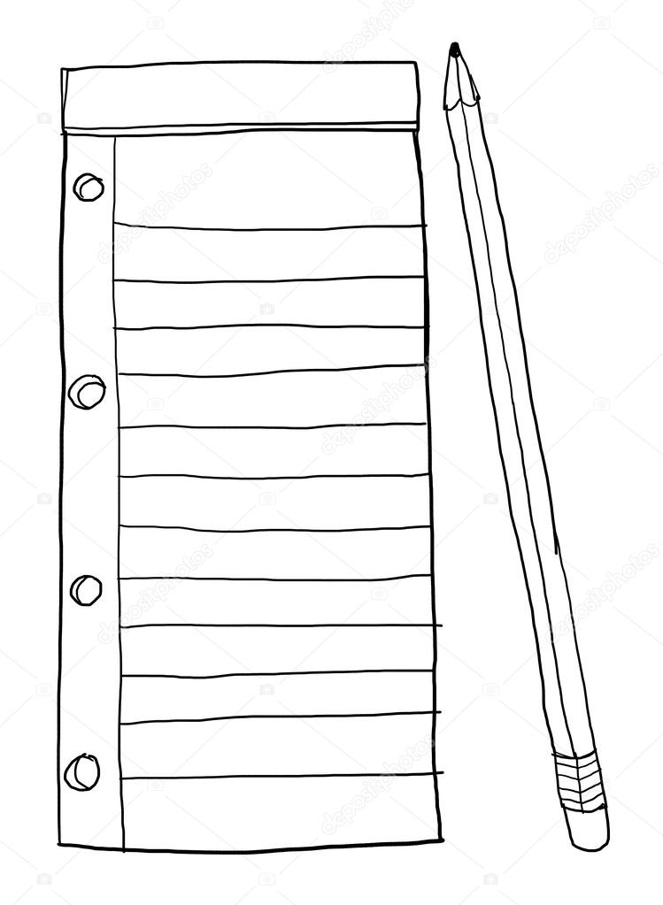 Cahier Et Crayon Mignon Dessin Au Trait Photographie