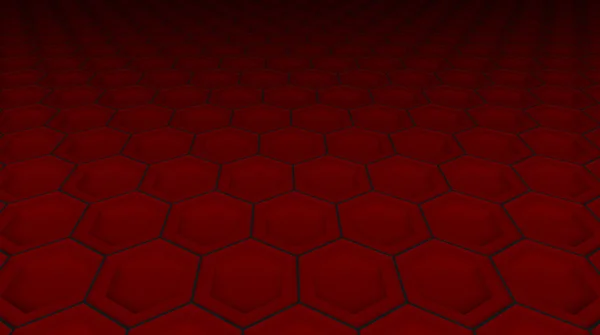 Fondo tecnológico hexagonal rojo —  Fotos de Stock