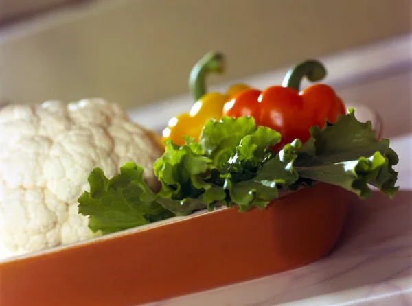 Grünkohl und Farbe Paprika — Stockfoto