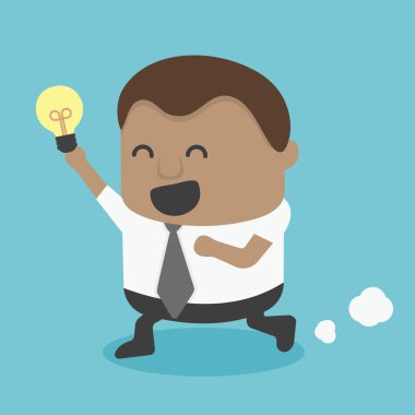 Genç Afrika işadamı Run Show fikir