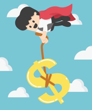 Süper iş çekerek dolar işareti para izin Güz