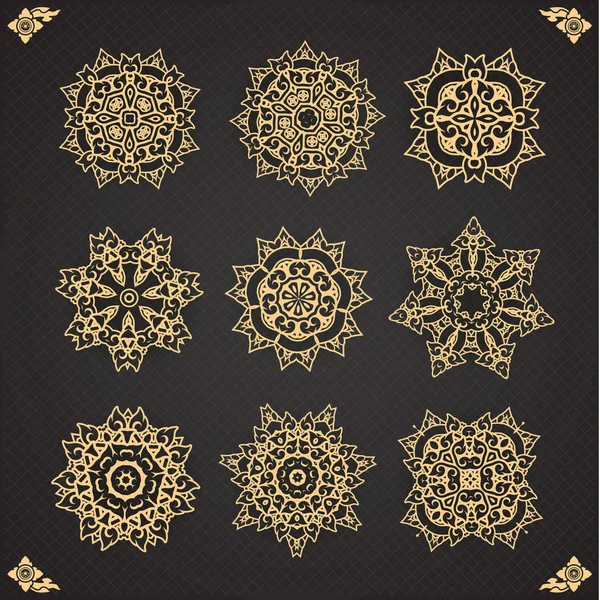 Design elements graphic Thai design isolated on seamless backgro — Stock Vector