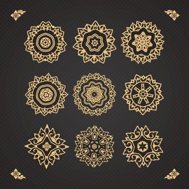 Tay sanat tasarlamak vektör kümesi