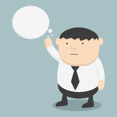 obez işadamı kelimeleri gösteren