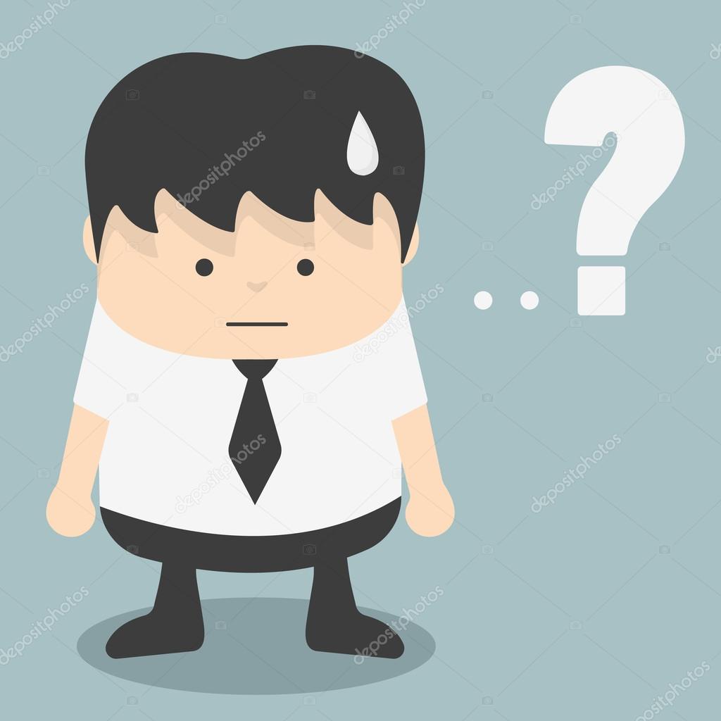 Businessman with Question mark