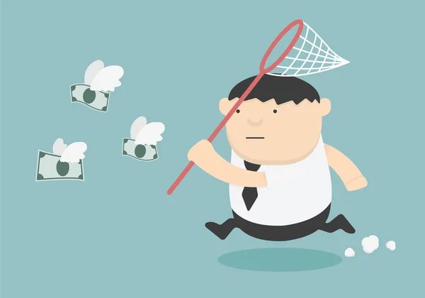 Kavram işadamı para sinek yakalamak için