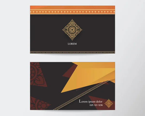 カードのデザインのテンプレートの抽象的な創造的なタイ風 — ストックベクタ