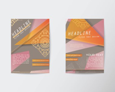 Üçgen tasarlamak Tay tarzında broşür ve ilan A4 boyutunda