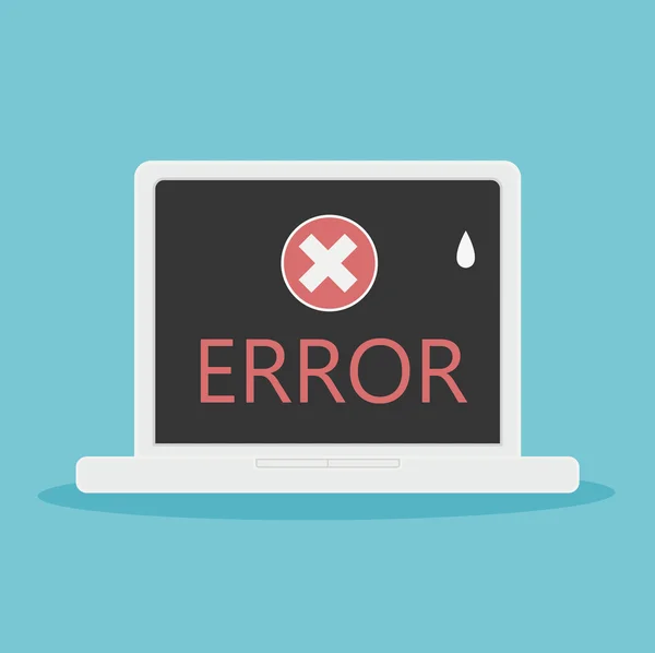 Laptop error — Stock Vector