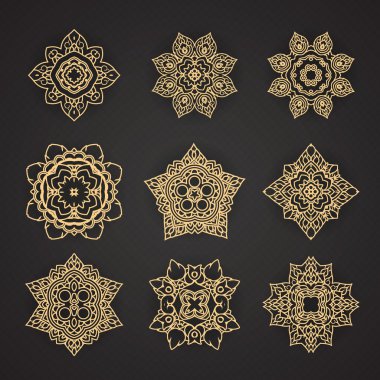 Thai art pattern design Vector set 