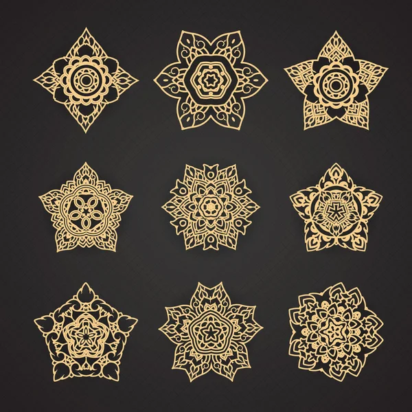 Line Thai Pattern Vector set — 图库矢量图片