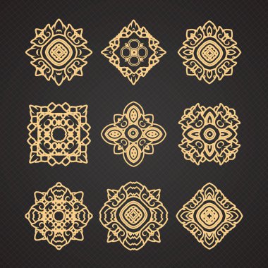 Tay sanat tasarlamak vektör kümesi