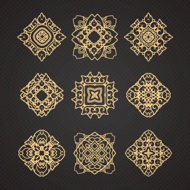 Tay sanat tasarlamak vektör kümesi