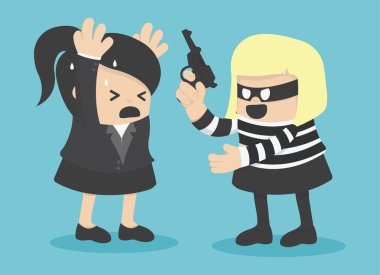 bir iş kadını soymak