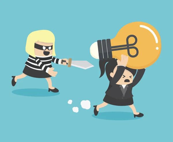 Kavramları çizgi film fikir Businesswom çalmak hırsız