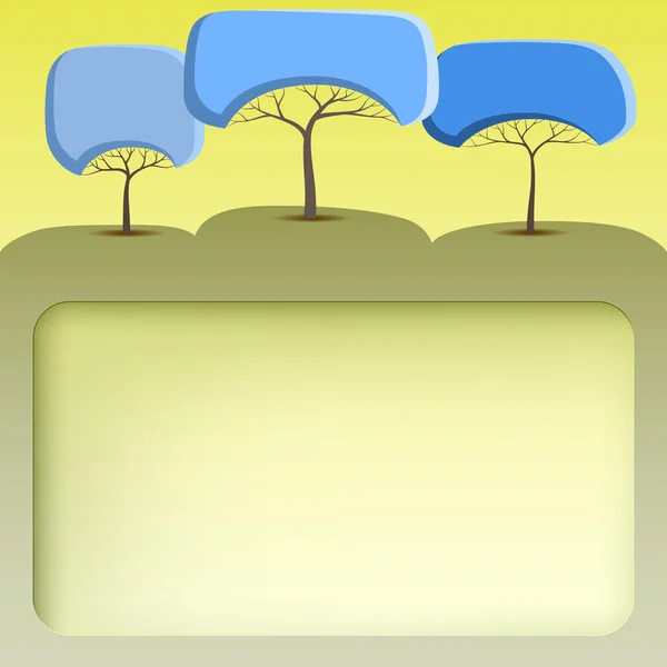 Bannière avec des arbres abstraits — Image vectorielle