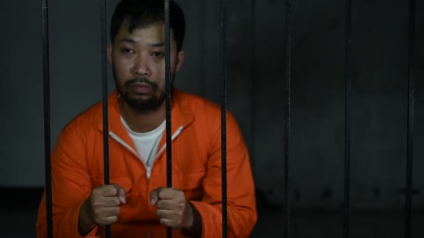 Asiatic Disperat Închisoarea Fier Conceptul Prizonier — Videoclip de stoc