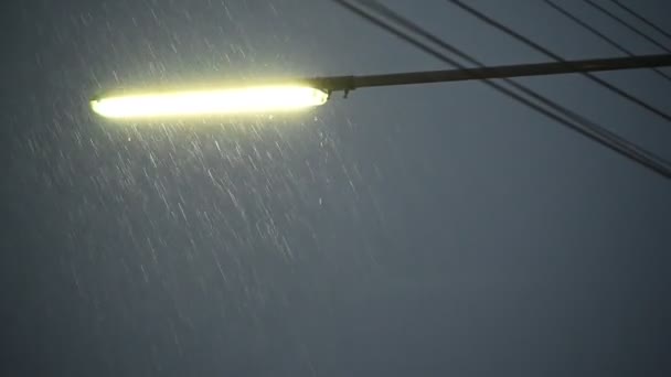 Illuminazione Lanterna Forte Tempesta Giorno Sera — Video Stock