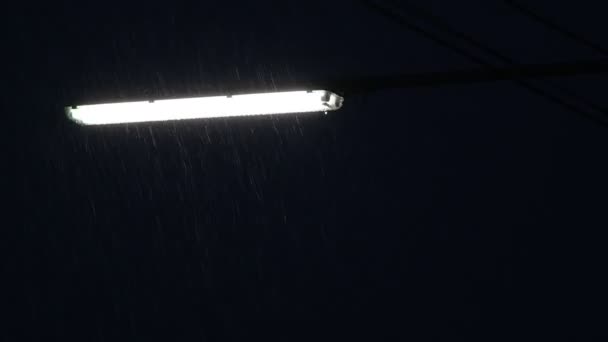 Lucerna Osvětlení Při Silné Bouři Den Večer — Stock video