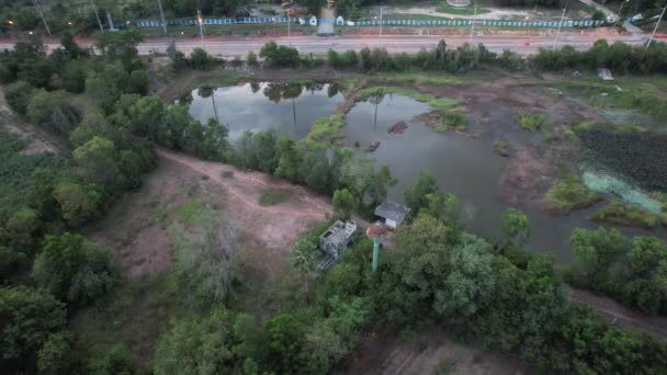 Vista Superior Drone País Conceito Natureza — Vídeo de Stock