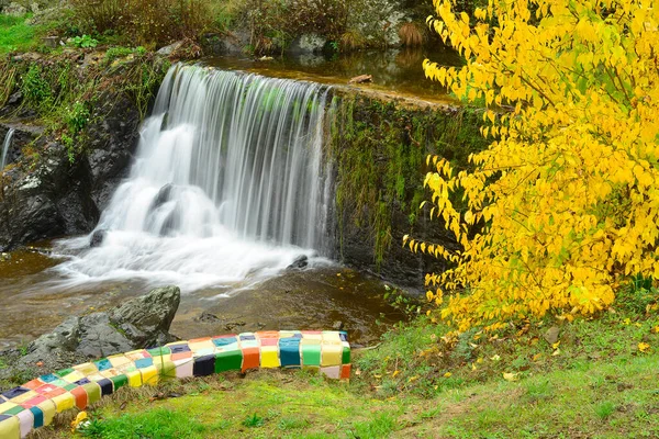 Jet Acqua Piscina Naturale Descargarmaria Nella Sierra Gata — Foto Stock