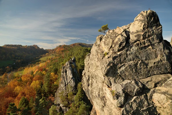 Rocks and nature in autumn Czech Stock Photo