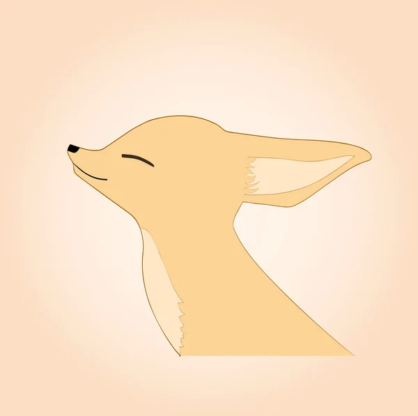 Cute Fennec fox — Stock Vector
