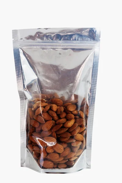 Ambalaj folyo zip kilit torba içinde badem