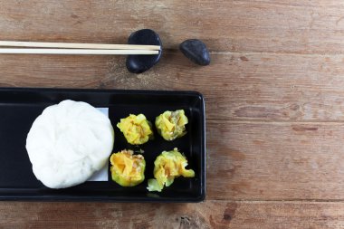 Çin buns domuz eti ve buharda pişmiş hamur tatlısı