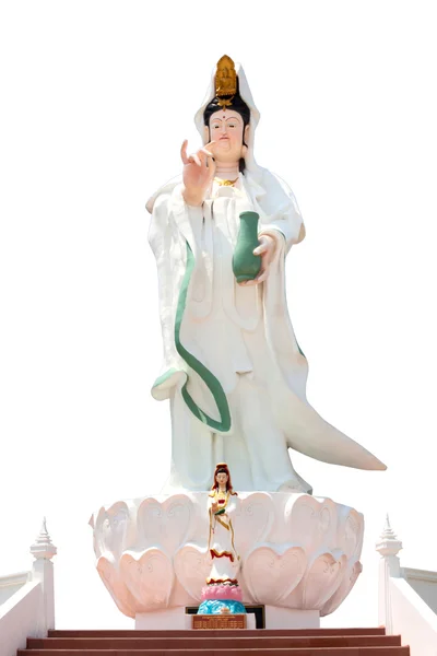 Guan Yin standbeeld van god op geïsoleerde — Stockfoto