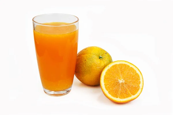 Jus d'orange in helder glas — Stockfoto