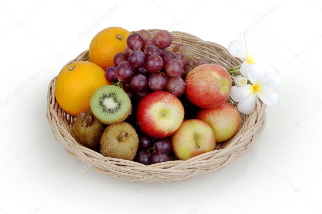 fresh fruits on basket