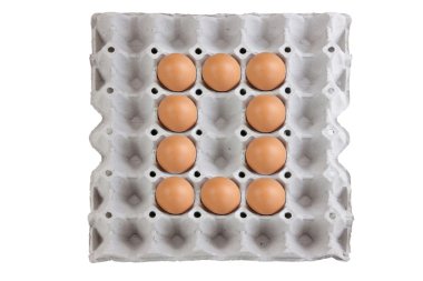 Kağıt tepsisine kağıt sayı sıfır olarak yumurta sıralamak.