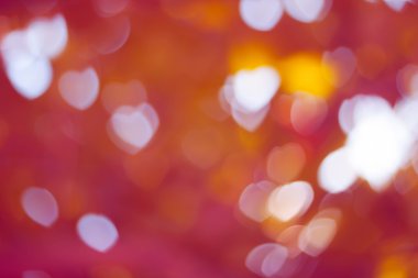 Bokeh kalp şekli açık renkli