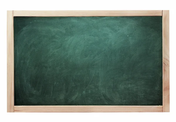 Classroom black chalk board green color isolated on white — Stock Photo, Image