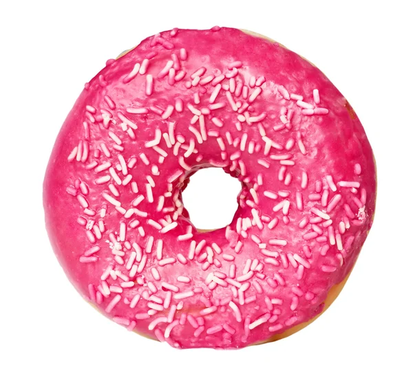 Rosa Donut isoliert. — Stockfoto