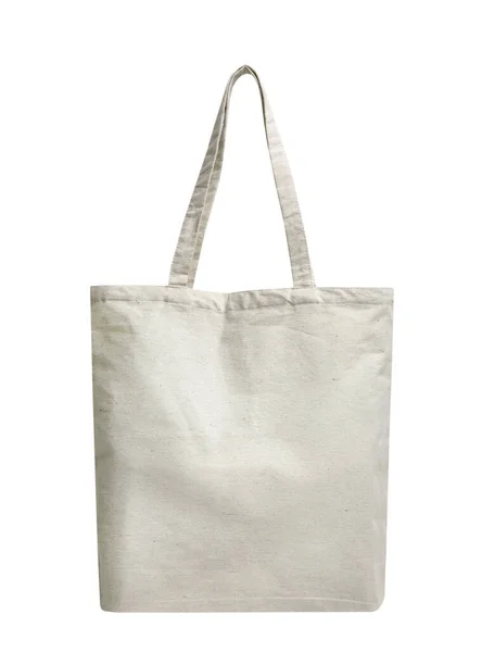Textielzak Geïsoleerd Wit Eco Pakket Handtas Speelgoed Voor Aankopen Voorwerp — Stockfoto