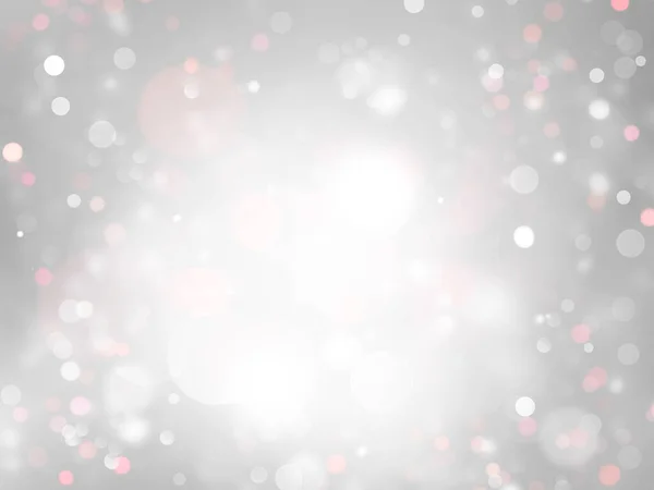 Christmas Grey Background Holiday Soft Blur Abstract Bokeh Winter Backdrop — Stock Photo, Image