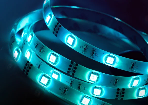 Led luci a diodi brillanti. Striscia . — Foto Stock