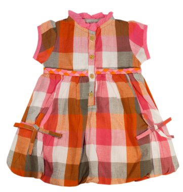 Beyaz izole çocuk elbise.