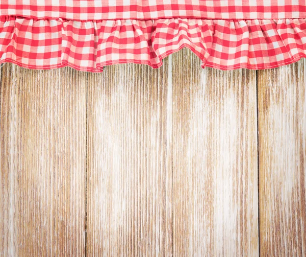 Holzbrett mit cloth.kitchen Konzept Hintergrund dekoriert. — Stockfoto