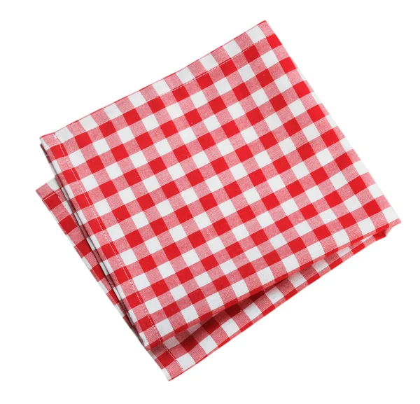 Table cloth kitchen red color isolated. — Stock Photo, Image