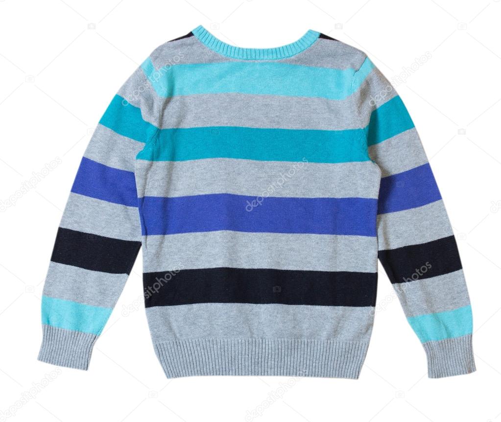 Child's male sweater isolated on white.