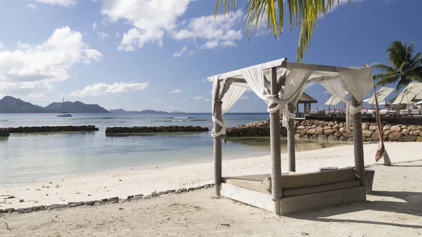 Beach tourist holiday in the Seychelles — Stock Photo, Image