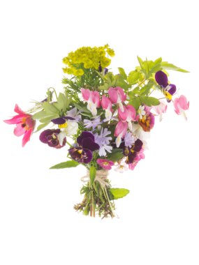 birçok renkli çiçek bir buket