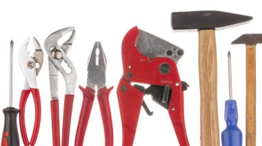 izole beyaz bir arka plan üzerinde araçları